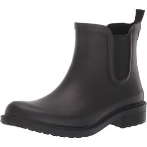 Madewell The Pull On Chelsea Rain Boots Black Women's Size 10